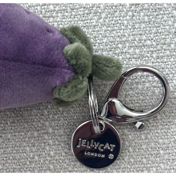 Jellycat Amuseables Vivacious EGGPLANT Bag Charm Keychain-Brand New & Authentic! - Picture 6 of 7